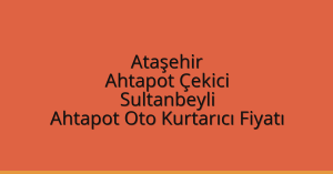 Ataşehir Ahtapot Çekici – Sultanbeyli Ahtapot Oto Kurtarıcı Fiyatı