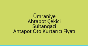 Ümraniye Ahtapot Çekici – Sultangazi Ahtapot Oto Kurtarıcı Fiyatı